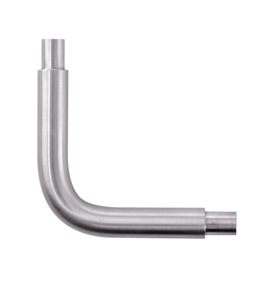KIT 5 PEZZI GIUNTO 90 GRADI PER TONDINO IN ACCIAIO INOX